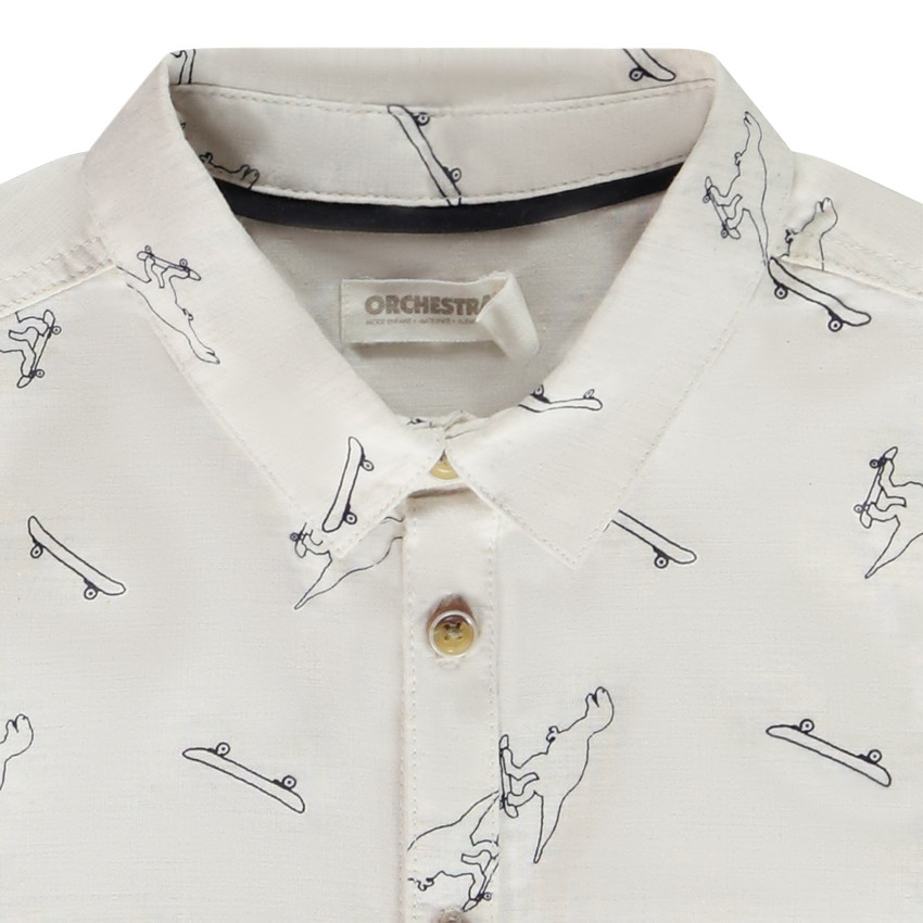 "Κοντομάνικο πουκάμισο με σχέδιο δεινόσαυρων για αγόρι" 