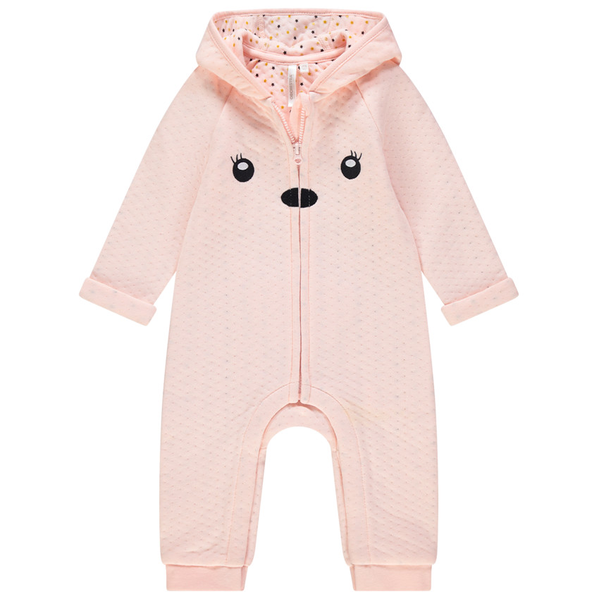 Combi μακρύ με κουκούλα για bebe κορίτσι 
