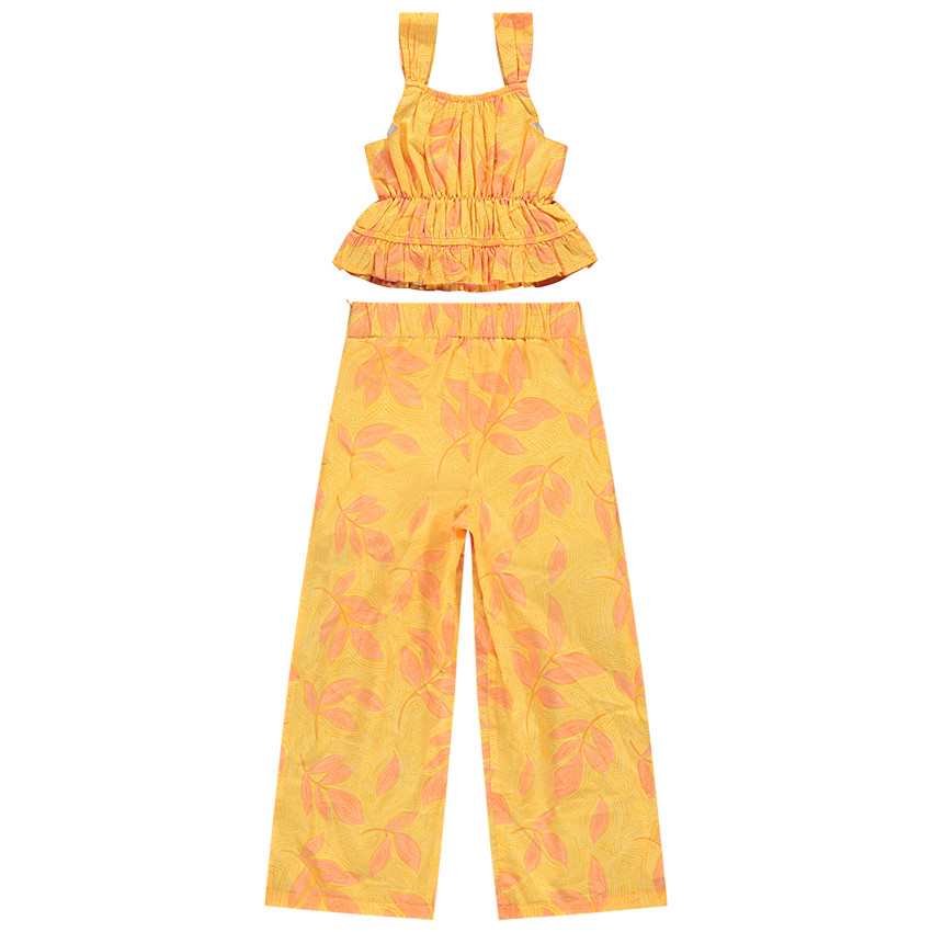 "Σύνολο 2 τμχ. με συνολική εμφάνιση εκτύπωσης φυτών για κορίτσι" 