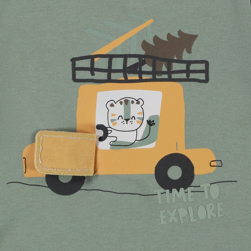 Σύνολο jogging με σχέδιο λιοντάρι σε σαφάρι για μωρό αγόρι 