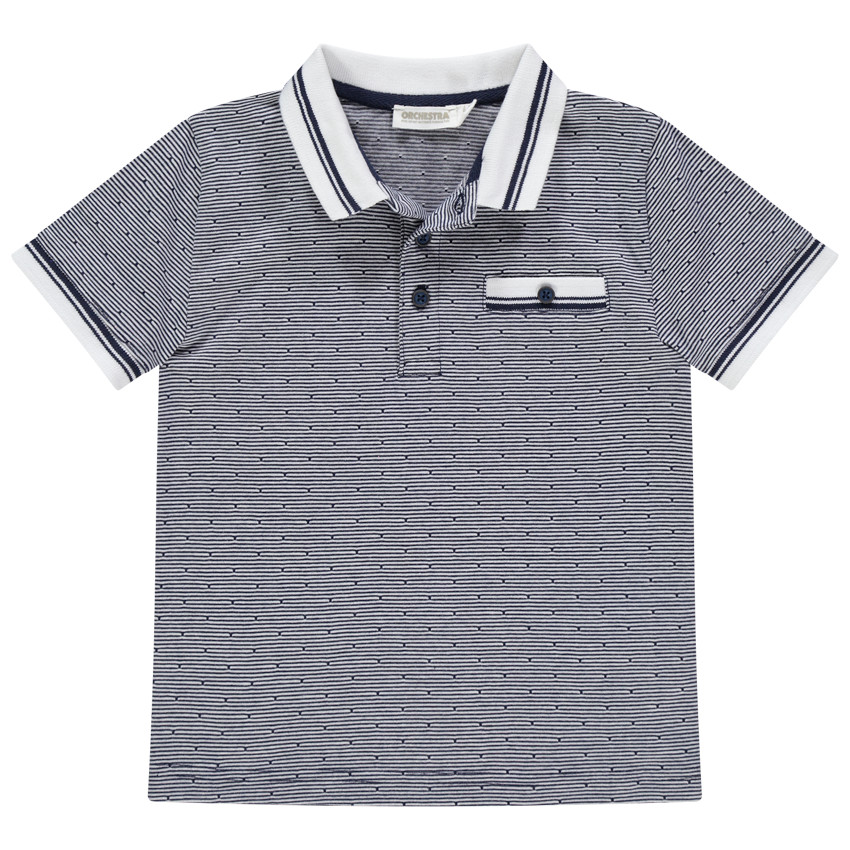 Polo κοντομάνικο ριγέ και πουά jacquard  Additional Polo κοντομάνικο ριγέ και πουά jacquard