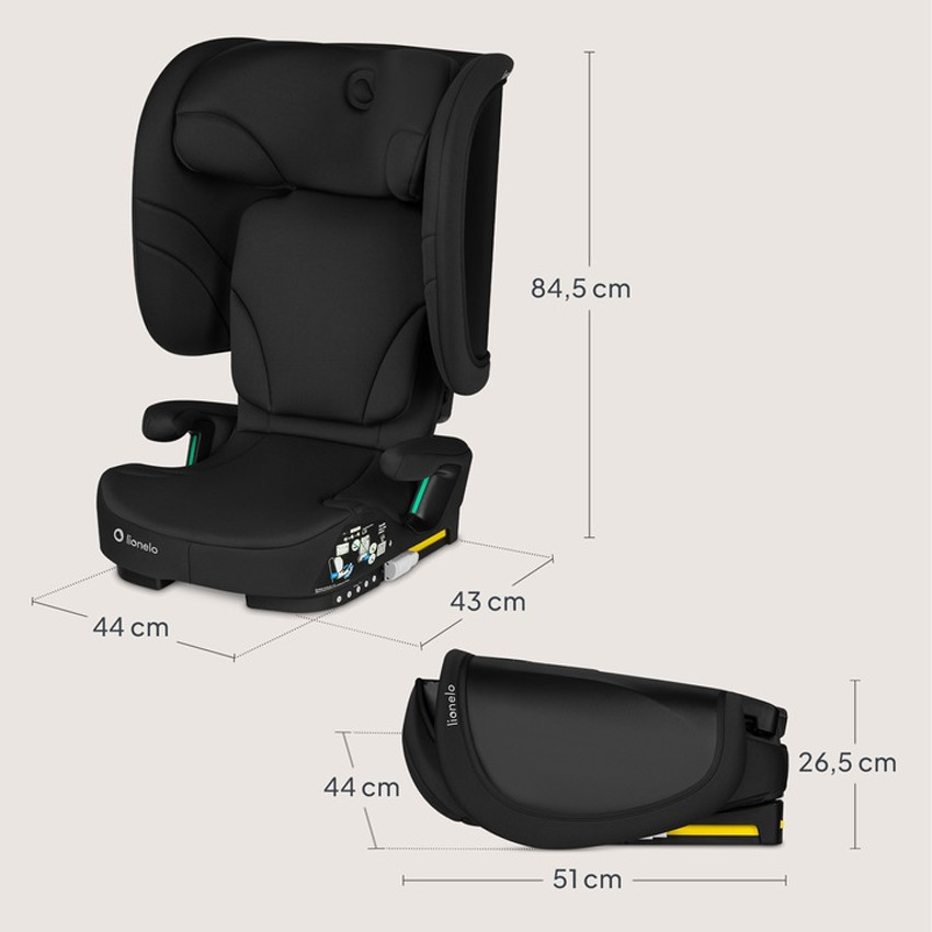 Κάθισμα Αυτοκινήτου Orin i-Size isofix 100-150 cm Black Carbon Lionelo  