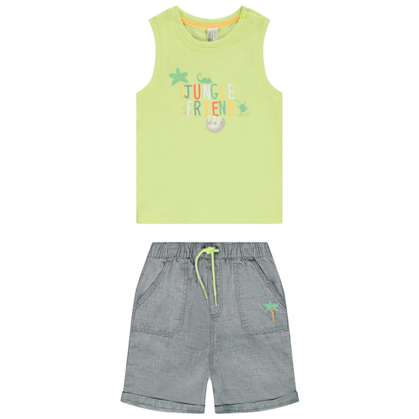 Σετ 2 τμχ. με σχέδιο ζούγκλας για μωρό αγόρι 