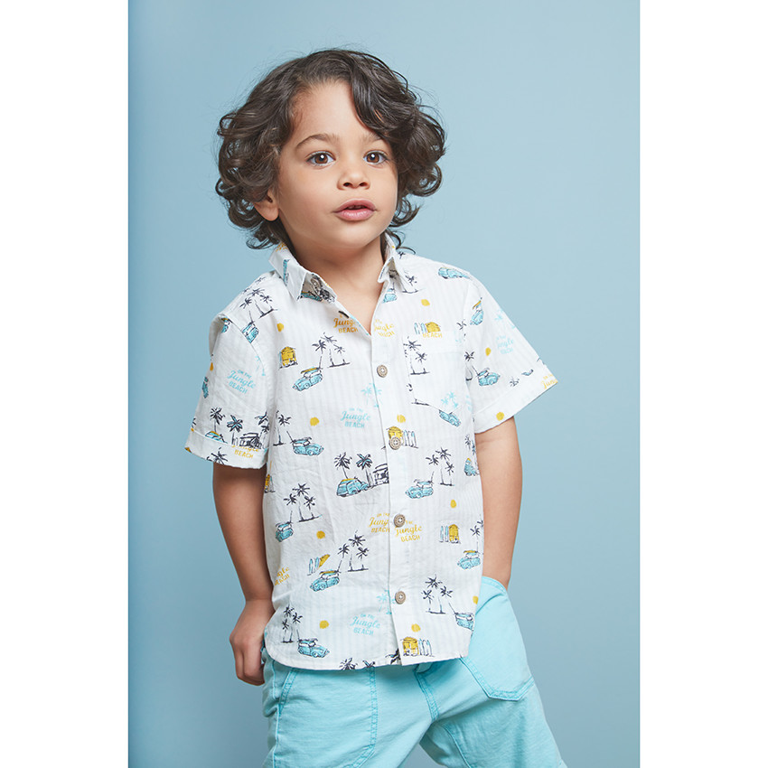 Chemise manches courtes imprimé Jungle beach pour garçon  Additional Chemise manches courtes imprimé Jungle beach pour garçon