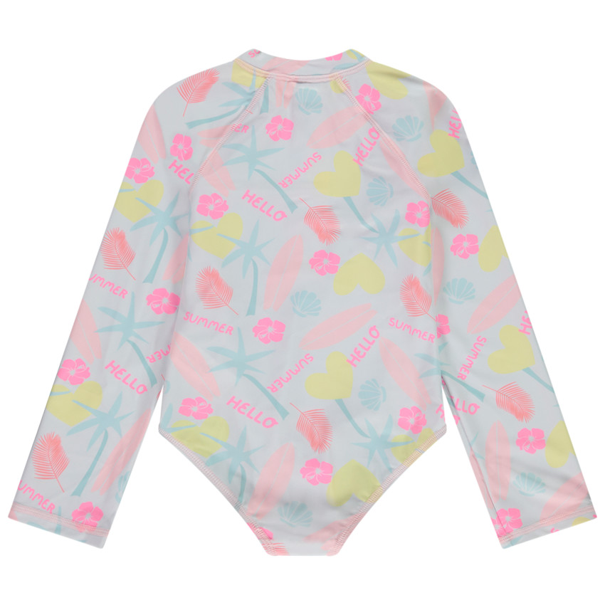 Μαγιό 1 κομμάτι anti-UV με εξωτικό σχέδιο για κορίτσι 