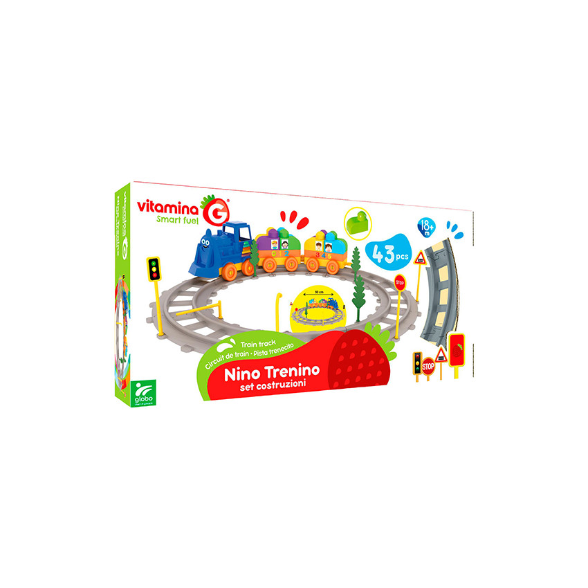 Αυτοκινητόδρομος & Τρένο Από Τουβλάκια - 43 Τεμάχια  