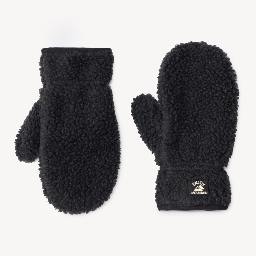 Moufles en sherpa effet moutonné pour garçon 