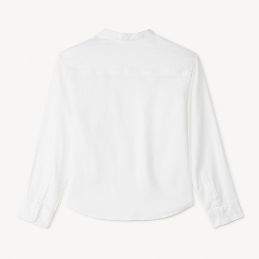 Πουκάμισο με μακριά μανίκια και γιακά mao για αγόρι 