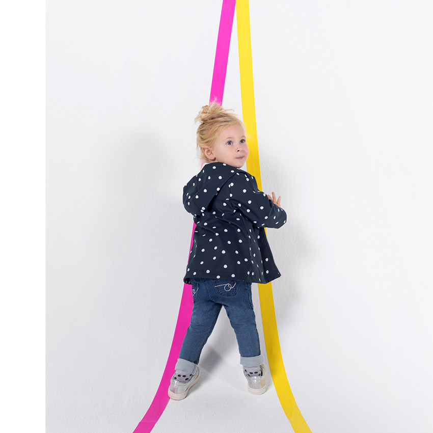 Παρκά από καουτσούκ πουά με επένδυση ζέρσεϊ 