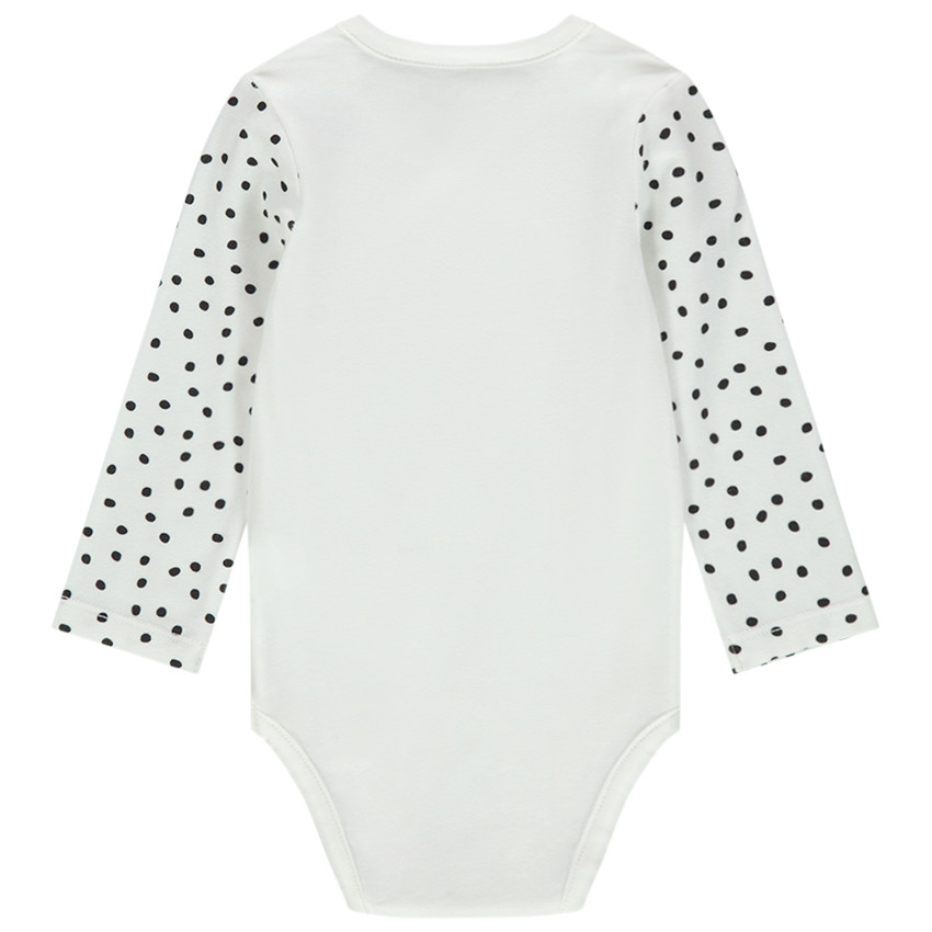 Body manches longues à pois et print Winnie Disney 