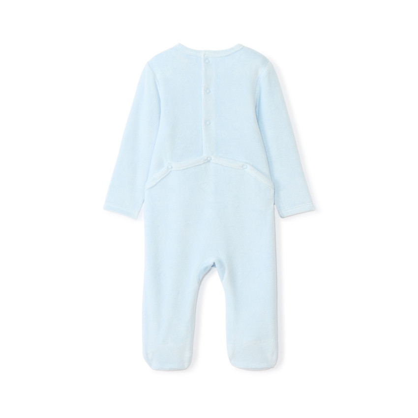 Dors-bien en velours brodé animal pour bébé garçon 