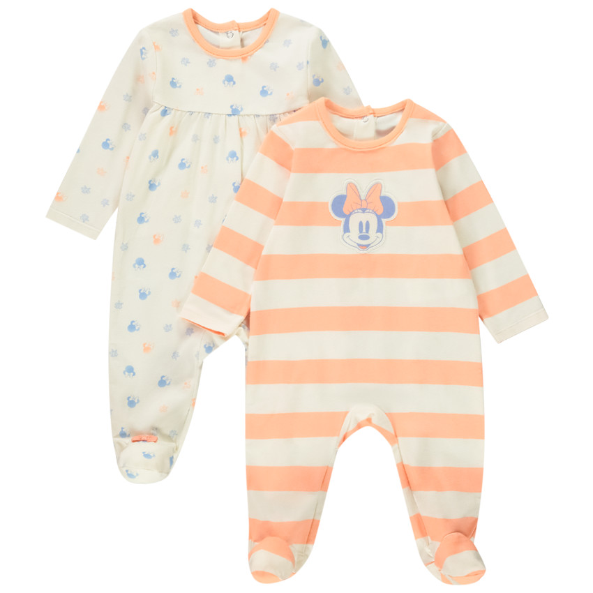 Σετ 2 φαντεζί φορμάκια ύπνου Minnie Disney για bebe κορίτσι 