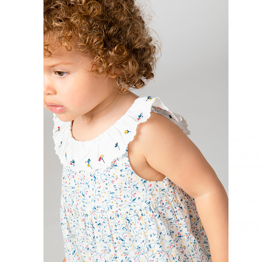 Robe sans manches col volanté et imprimé fleuri pour bébé fille  Additional Robe sans manches col volanté et imprimé fleuri pour bébé fille