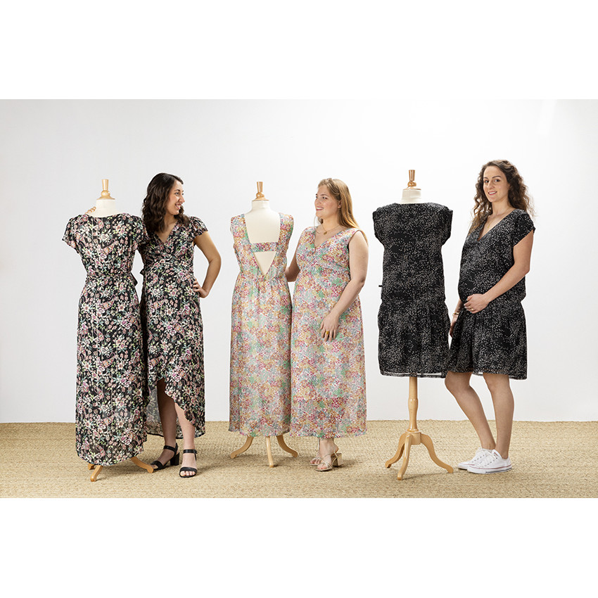 Κοντομάνικο Φόρεμα Εγκυμοσύνης Τύπου Κρουαζέ 