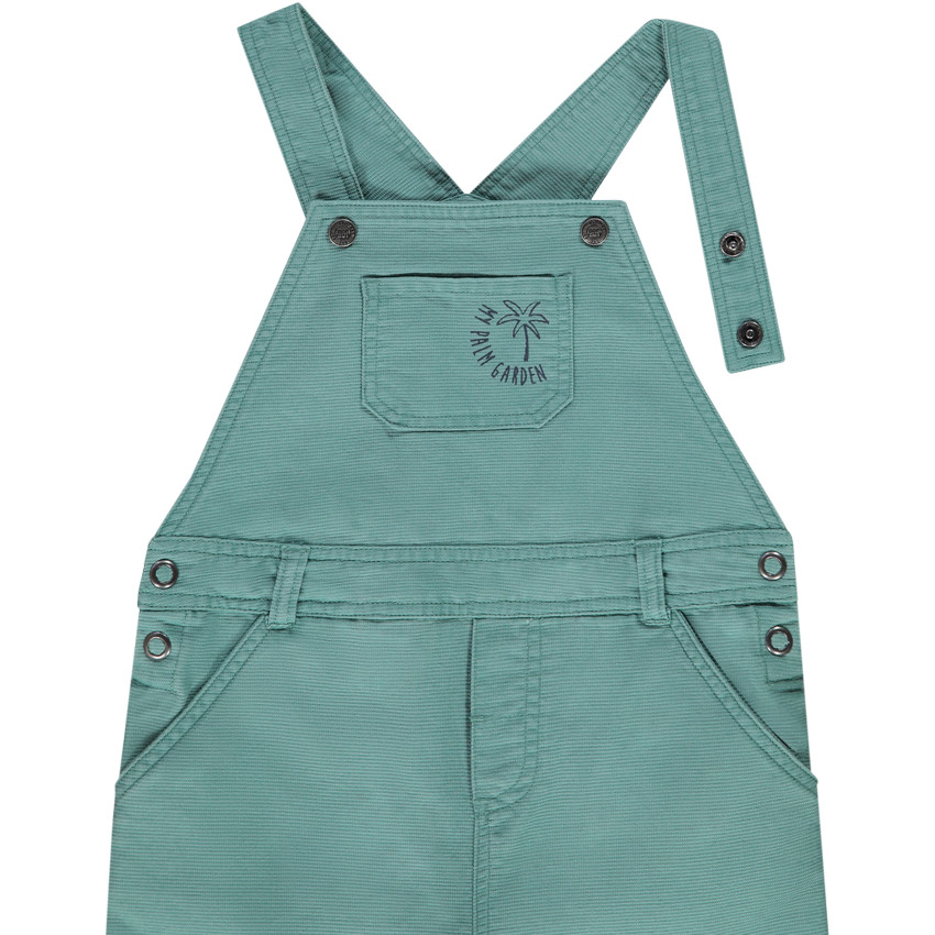 Σαλοπέτα κοντή βαμβακερή armuré με print φοίνικες για bebe αγόρι 