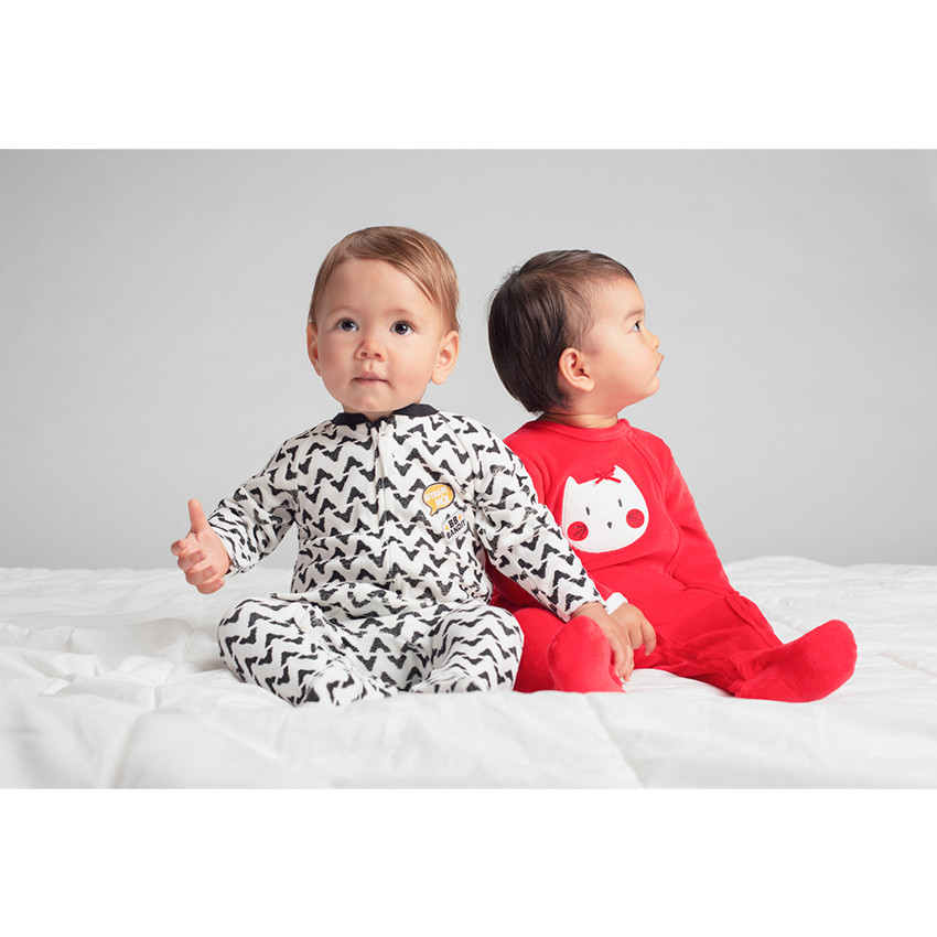 Σετ 2 βελουτέ φορμάκια ύπνου, μονόχρωμο / εμπριμέ με μοτίβο γάτες  