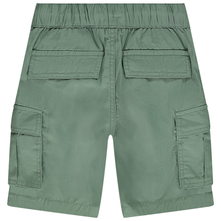 Βερμούδα cargo μονόχρωμη από popeline για αγόρι 