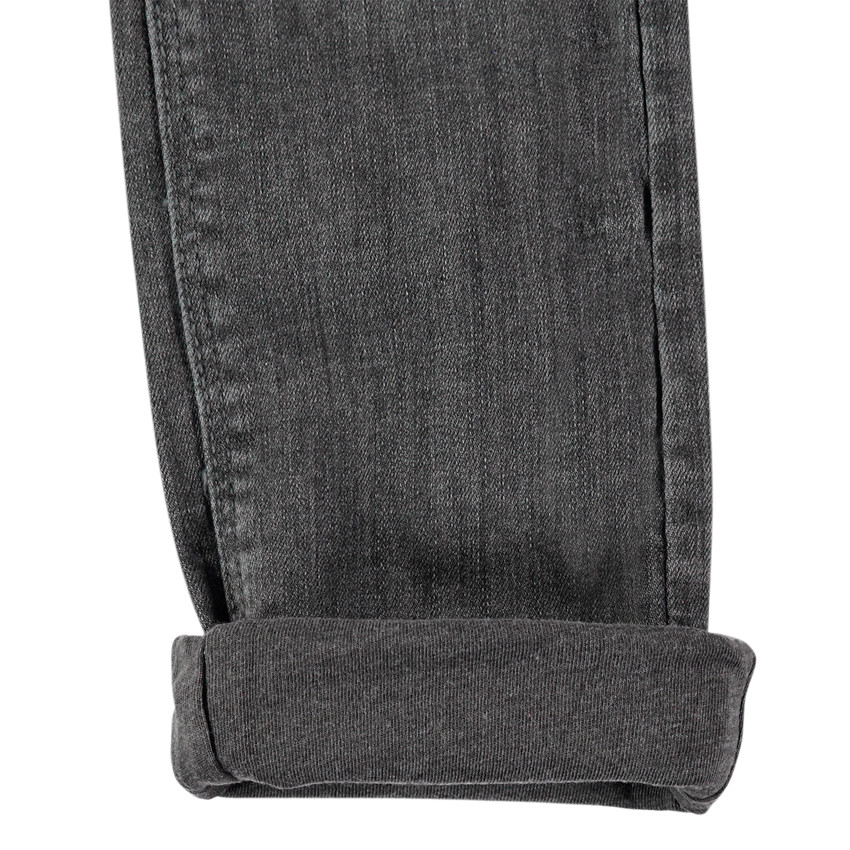 Jean gris effet used et crinkle avec ceinture amovible esprit militaire  