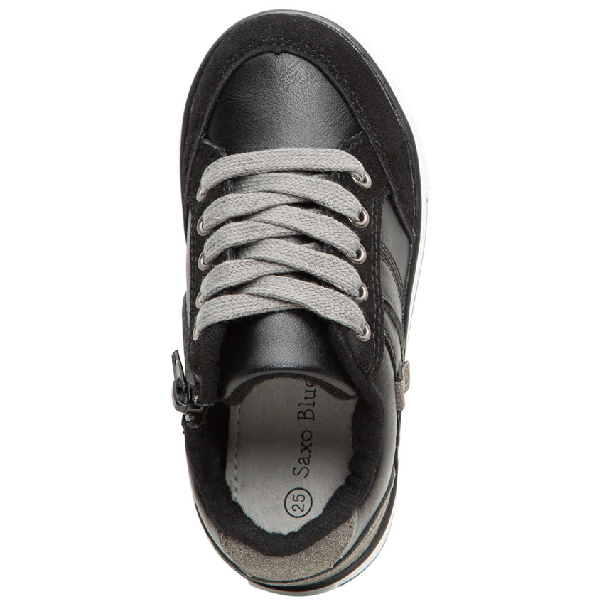 Αθλητικά παπούτσια από δύο υλικά με φερμουάρ και κορδόνια, 24 έως 29 