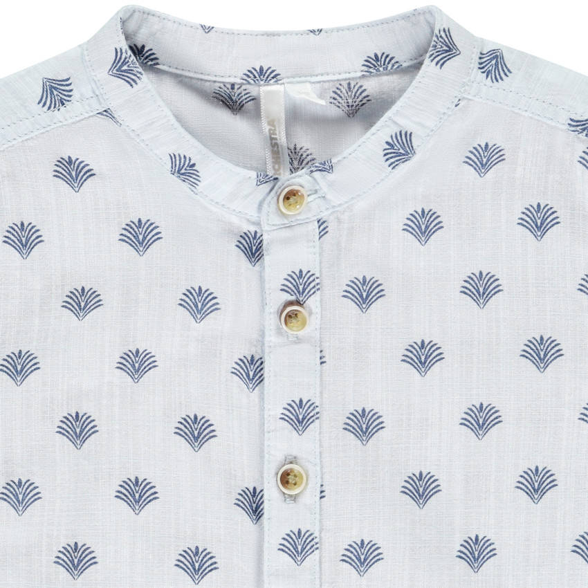 Πουκάμισο κοντομάνικο με σχέδιο φοίνικες για bebe αγόρι 