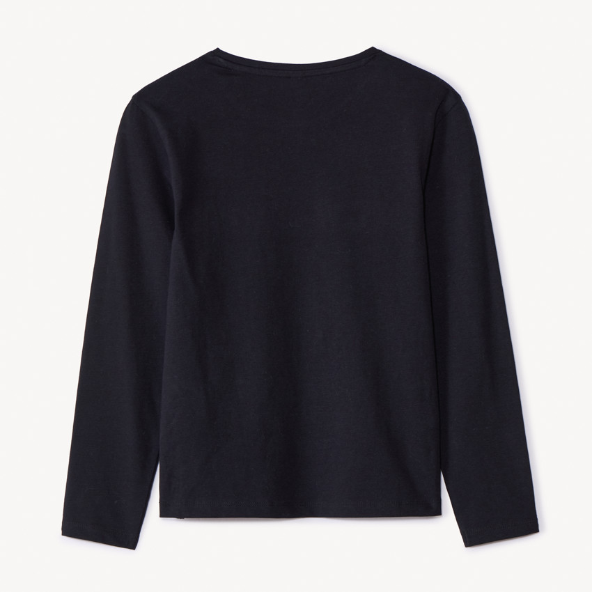 T-shirt manches longues avec broderie bouclette pour fille 