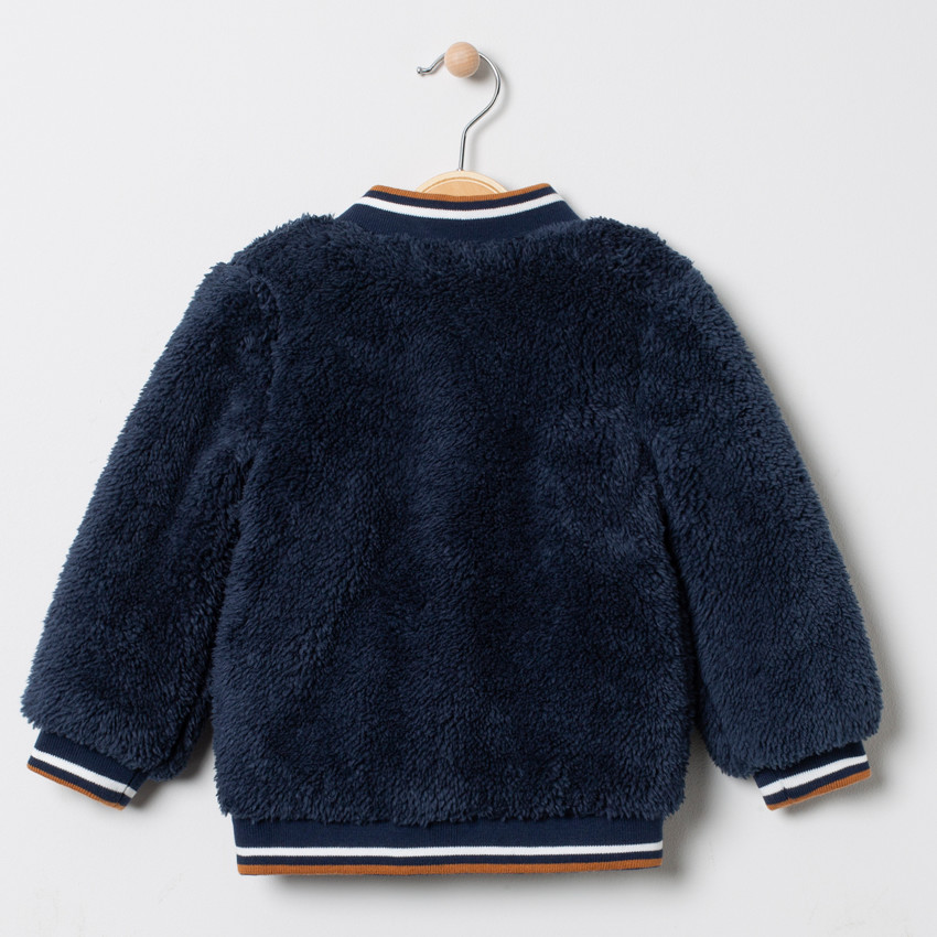 Veste en sherpa esprit teddy à badge patché  Additional Veste en sherpa esprit teddy à badge patché