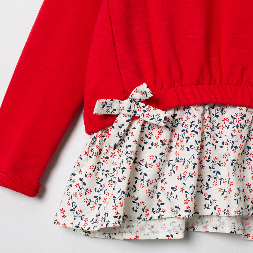 Sweat en molleton effet 2 en 1 à motif floral 