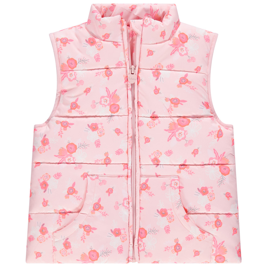 Αμάνικο καπιτονέ μπουφάν με επένδυση σατινέ 