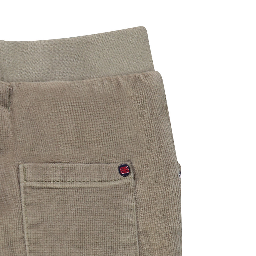 Βελουτέ παντελόνι με λάστιχο στη μέση και επιγονατίδες 