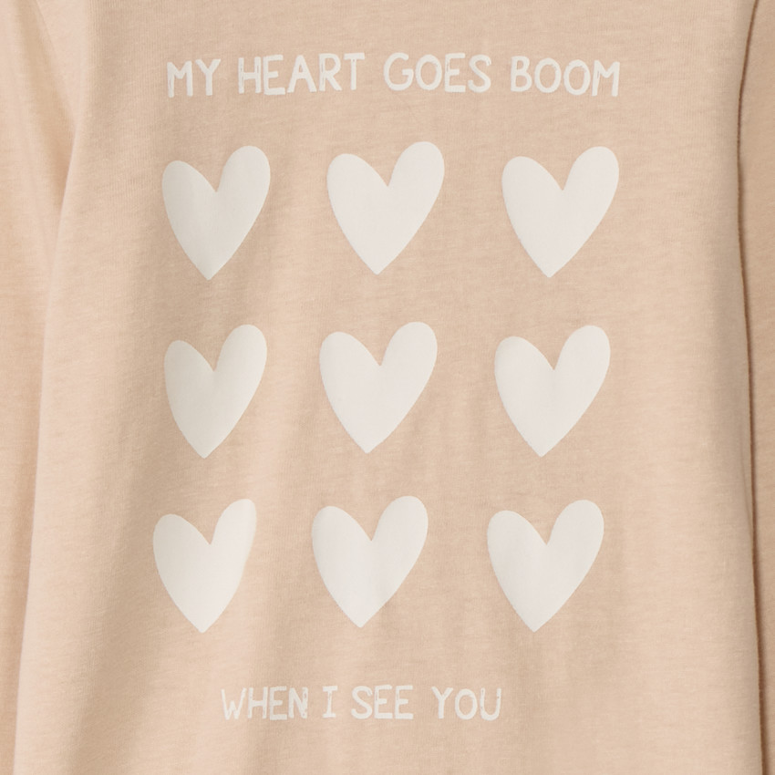 Μακρυμάνικο μπλουζάκι jersey με φαντεζί σχέδιο για bebe κορίτσι 