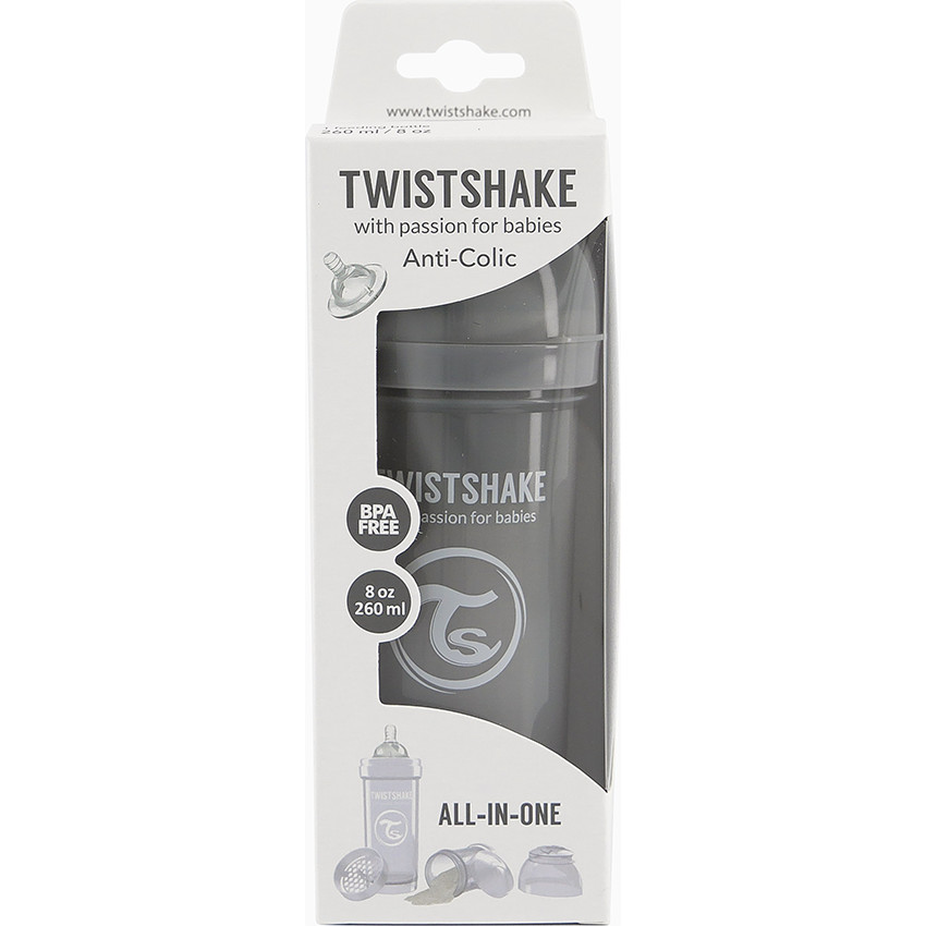 Μπιμπερό κατά των κολικών 260 ml - Παστέλ Γκρι 