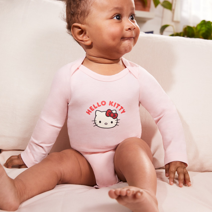 Σετ 3 μακρυμάνικων bodys για κορίτσια μωρού Hello Kitty 