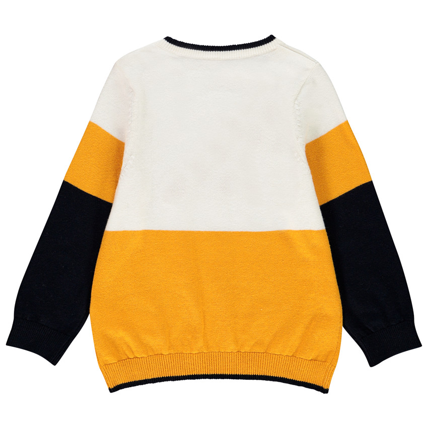 Πουλόβερ πλεκτό σε jacquard για bebe αγόρι  Additional Πουλόβερ πλεκτό σε jacquard για bebe αγόρι