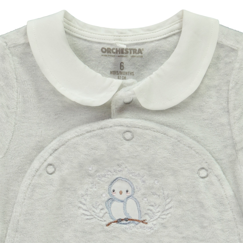 Φορμάκι από βελούδο με γιακά Claudine για bebe κορίτσι 