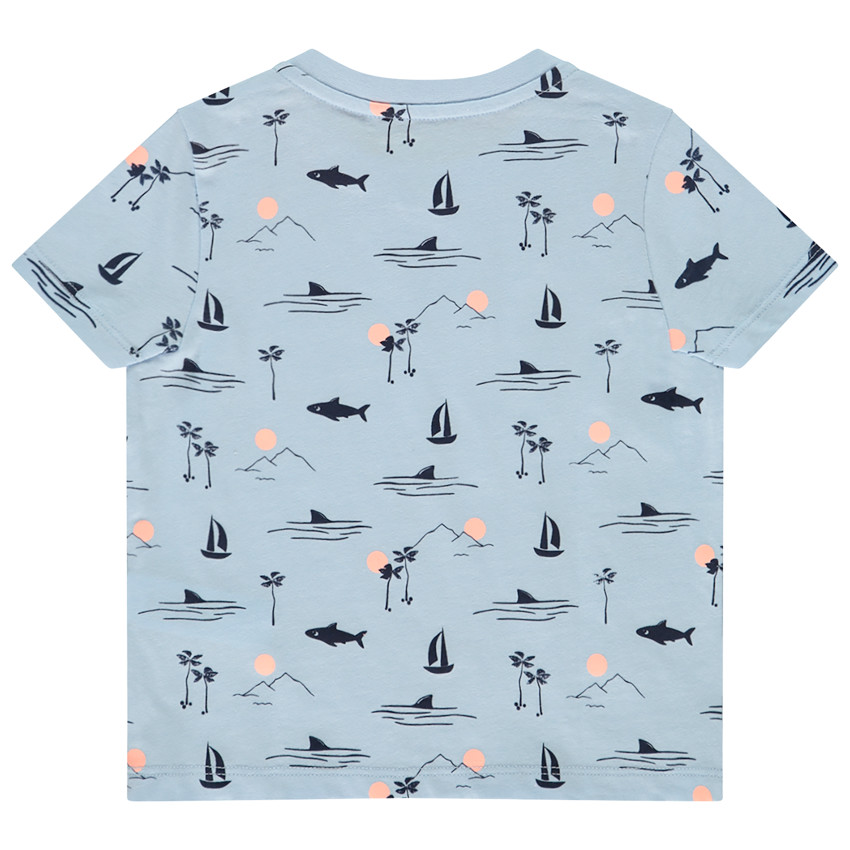 Κοντομάνικο μπλουζάκι με φαντεζί σχέδιο για bebe αγόρι 