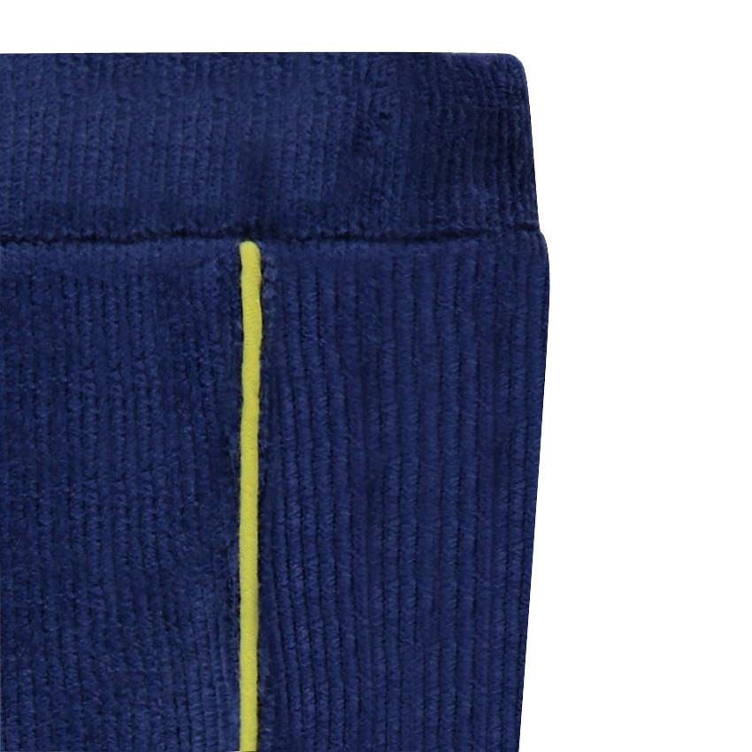 Κολάν βελουτέ κοτλέ με ρίγα σε χρώμα που κάνει αντίθεση 