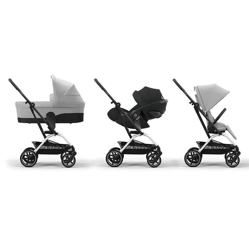 Καρότσι με περιστρεφόμενο κάθισμα Eezy S Twist+ 2 ασημί/γκρι ομίχλη 