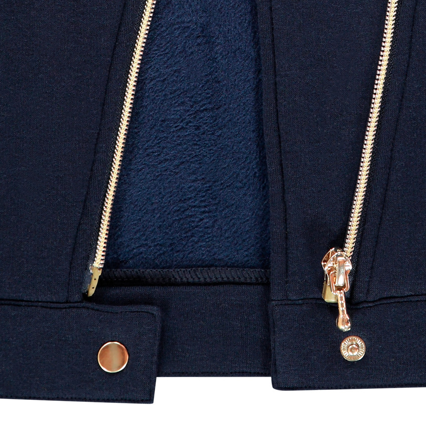 Perfecto μπλε marine με επένδυση sherpa για κορίτσι 