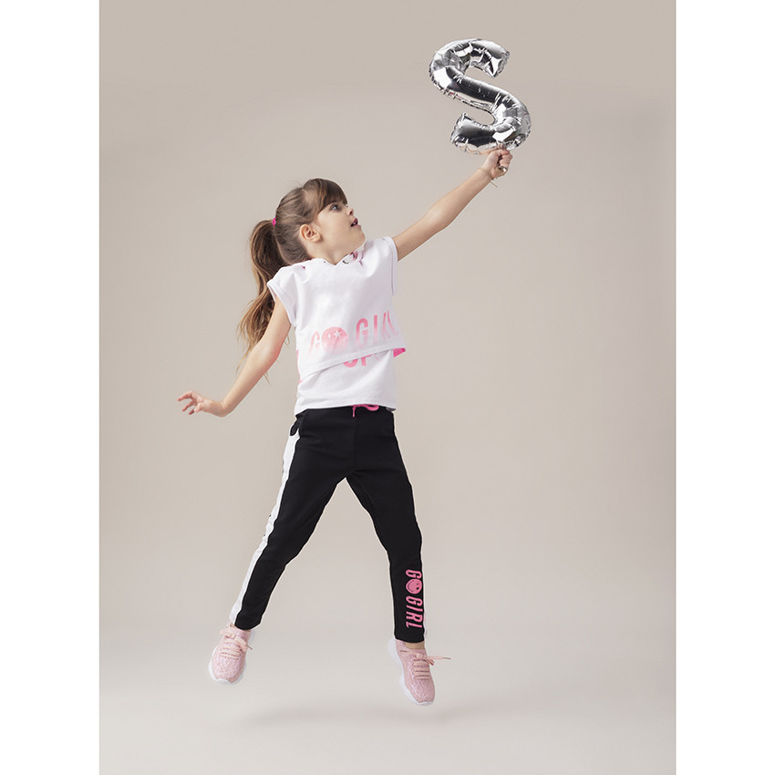 Κοντό φανελένιο φούτερ με τυπωμένο μήνυμα Smiley 