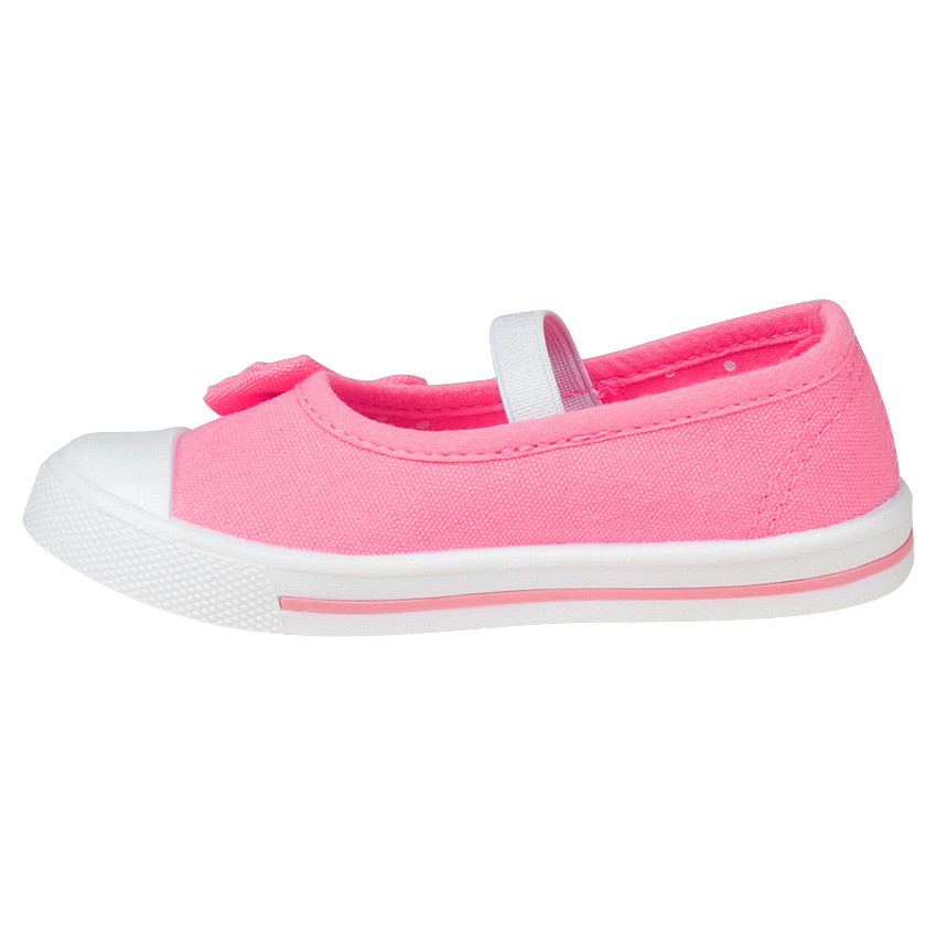 Υφασμάτινα μαλακά παπουτσάκια με λάστιχο και φιόγκο, από 28 έως 35 