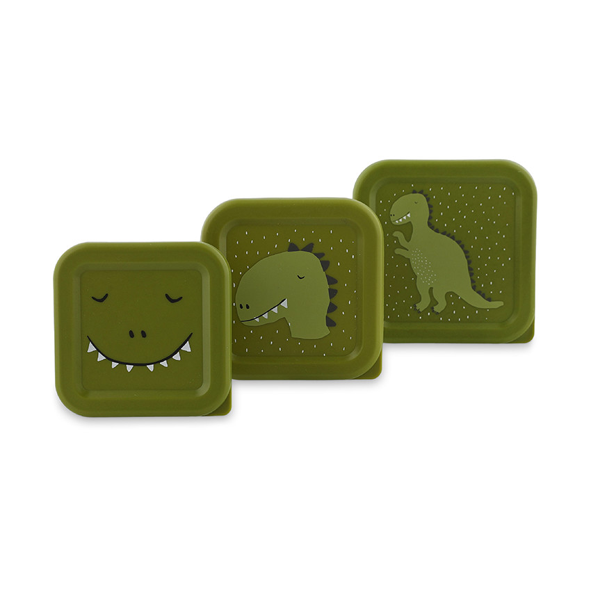 Σετ 3 πράσινα lunchbox gigognes Mr. Dino 