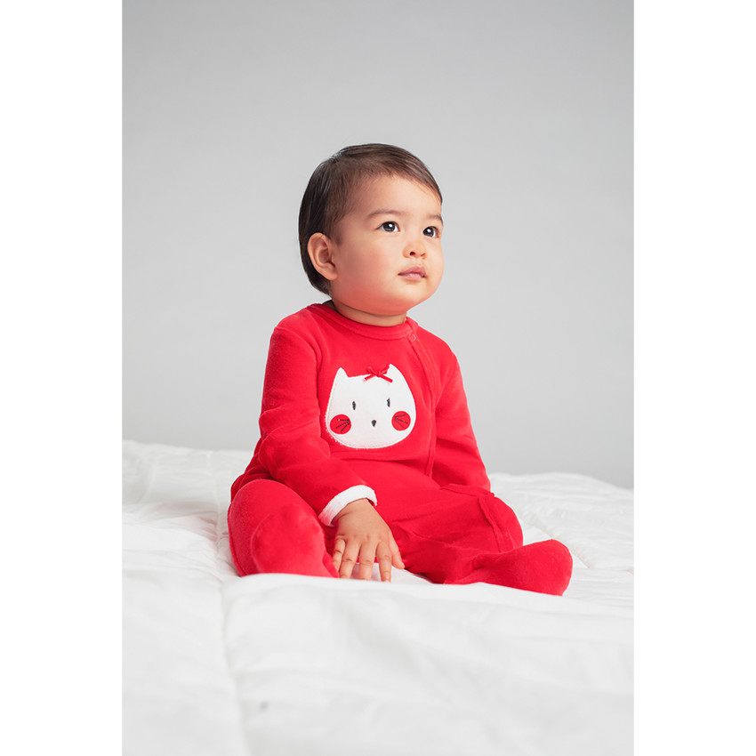 Σετ 2 βελουτέ φορμάκια ύπνου, μονόχρωμο / εμπριμέ με μοτίβο γάτες  