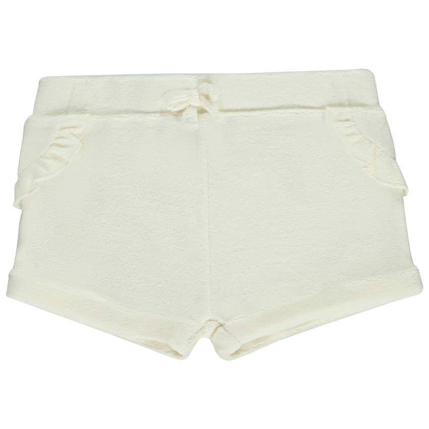 Σορτς μονόχρωμο από σφουγγάρι με βολάν και φιόγκο για bebe κορίτσι  Additional Σορτς μονόχρωμο από σφουγγάρι με βολάν και φιόγκο για bebe κορίτσι