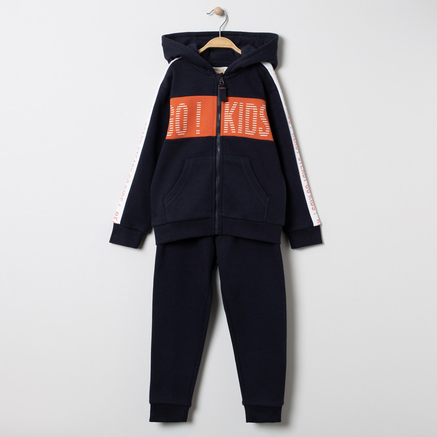 Jogging en molleton gratté avec bandes contrastées  Additional Jogging en molleton gratté avec bandes contrastées