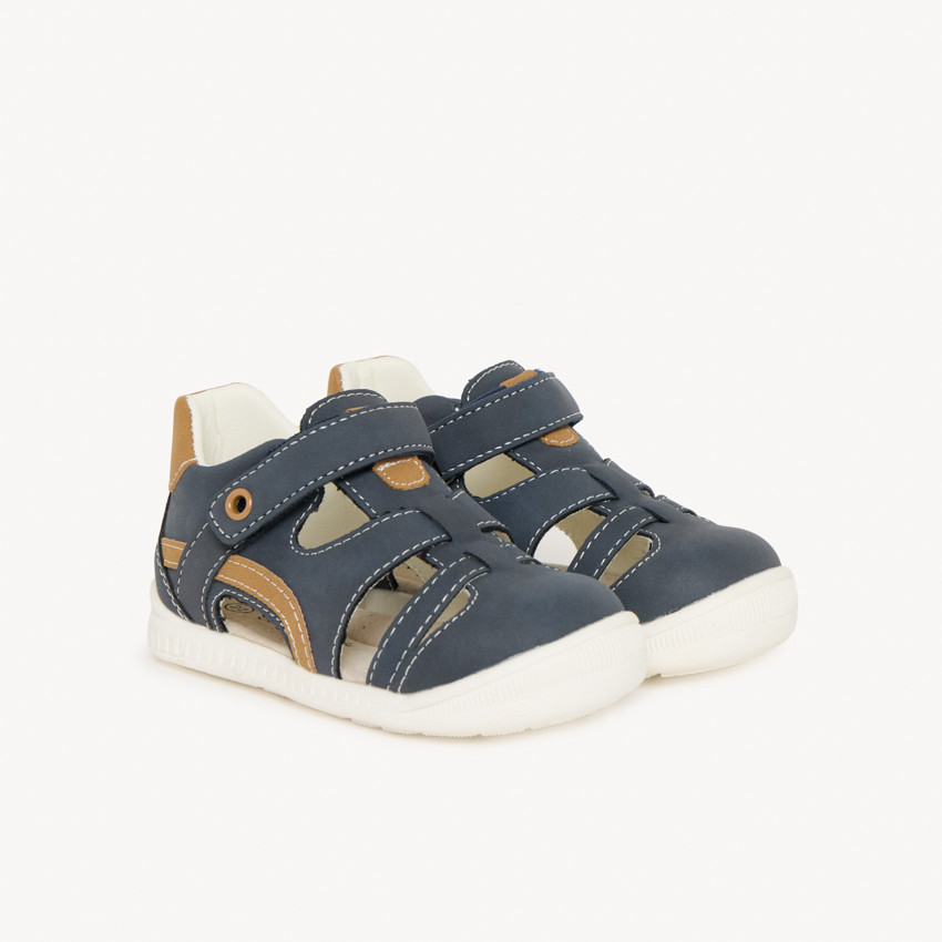 Σανδάλια velcro με σε contrast τμήματα για bebe αγόρι 