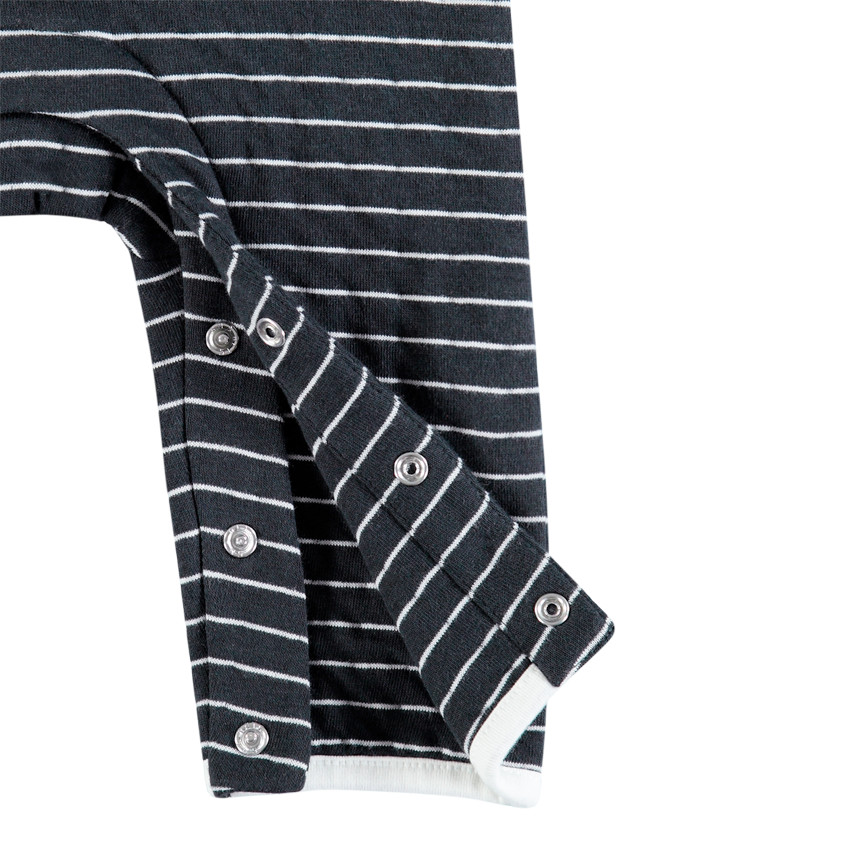 Combinaison longue en maille à rayures 