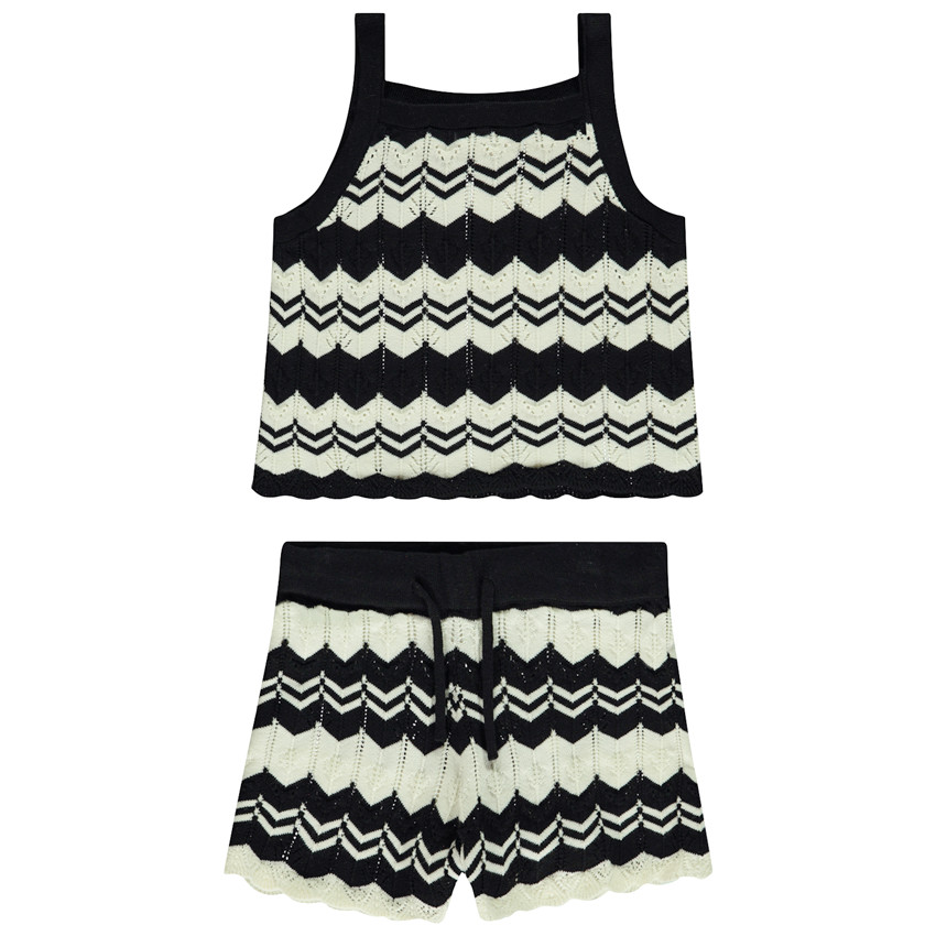 Σετ Δετό + σορτς σε crochet φαντασίας για κορίτσι 