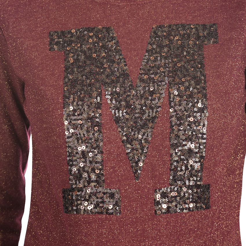 Φούτερ Εγκυμοσύνης Από Molleton Και Lurex Με Γράμματα Σε Χάλκινες Πούλιες 