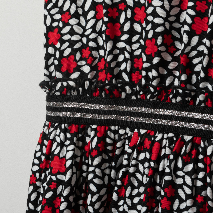 Φόρεμα κοντομάνικο με σχέδιο floral για κορίτσι 