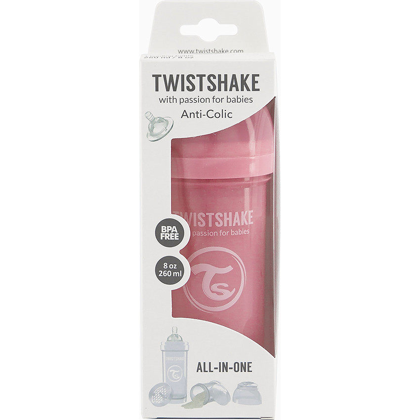 Μπιμπερό κατά των κολικών 260 ml - Παστέλ Ροζ 